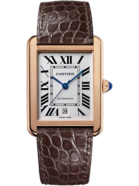 cartier trunk|cartier leather tank watch.